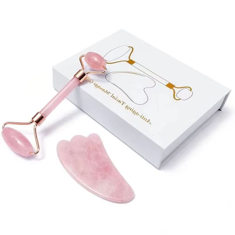 Rose Quartz Gouache Scraper Fa - Jade Roller Stone recension och pris