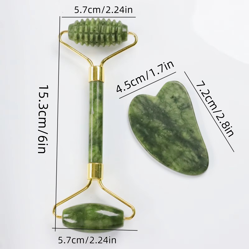 Jade Spike Roller & Gua Sha Se - Jade Roller Stone recension och pris