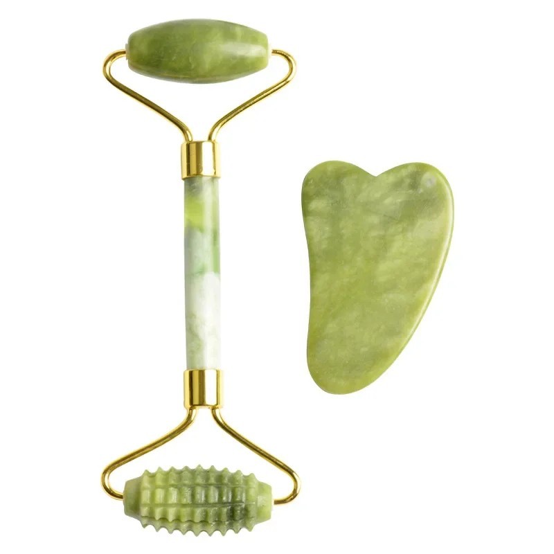 Facial Jade Massage Roller Set - Jade Roller Stone recension och pris