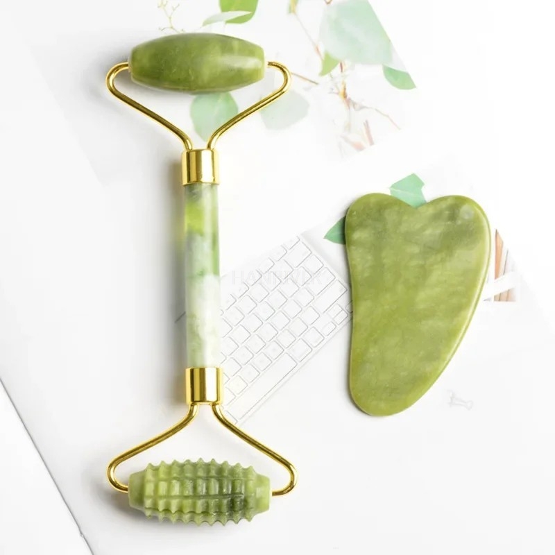 Facial Jade Massage Roller Set - Jade Roller Stone recension och pris