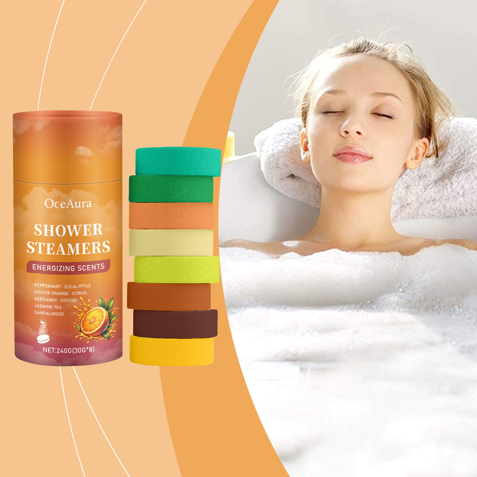 8PCS Shower Steamers Aromather - Shower Steamer Tablet recension och pris