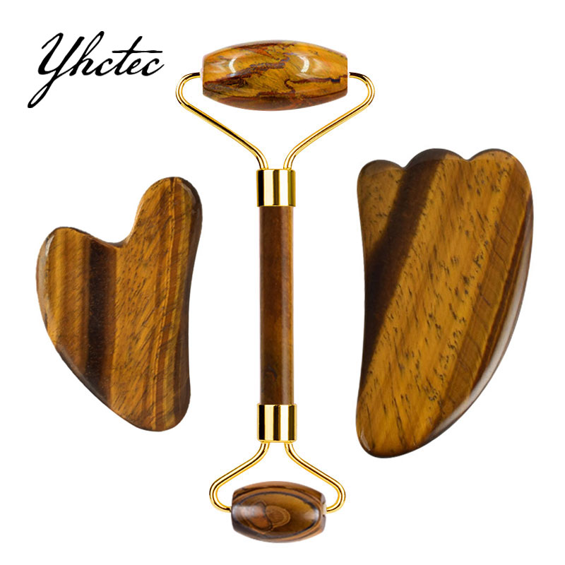 Natural Tiger Eye Stone Gouach - Jade Roller Stone recension och pris