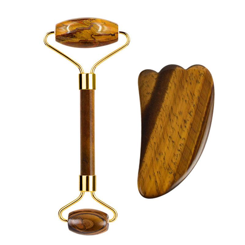 Natural Tiger Eye Stone Gouach - Jade Roller Stone recension och pris