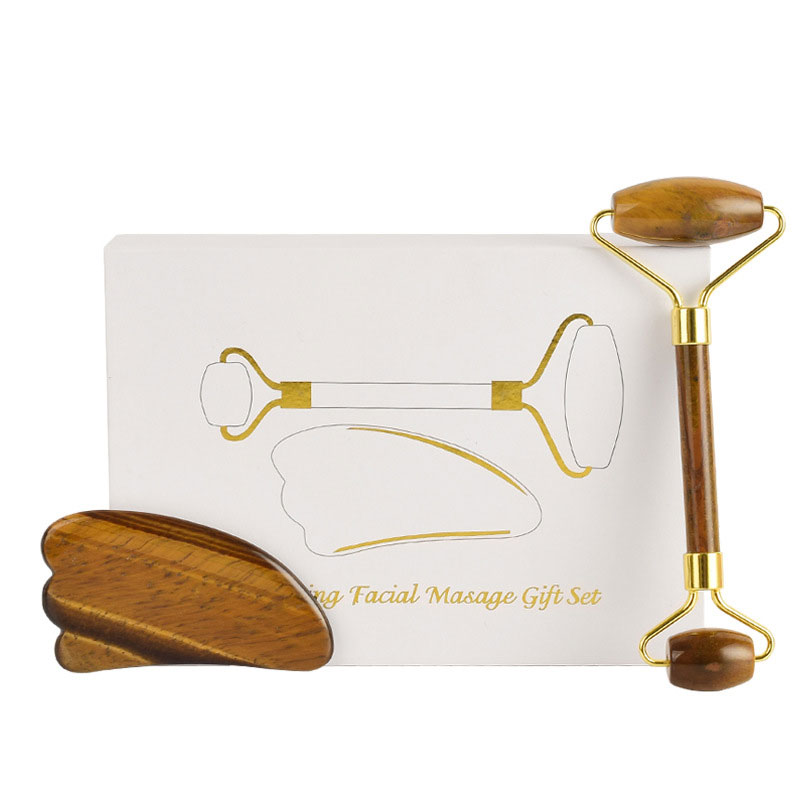 Natural Tiger Eye Stone Gouach - Jade Roller Stone recension och pris
