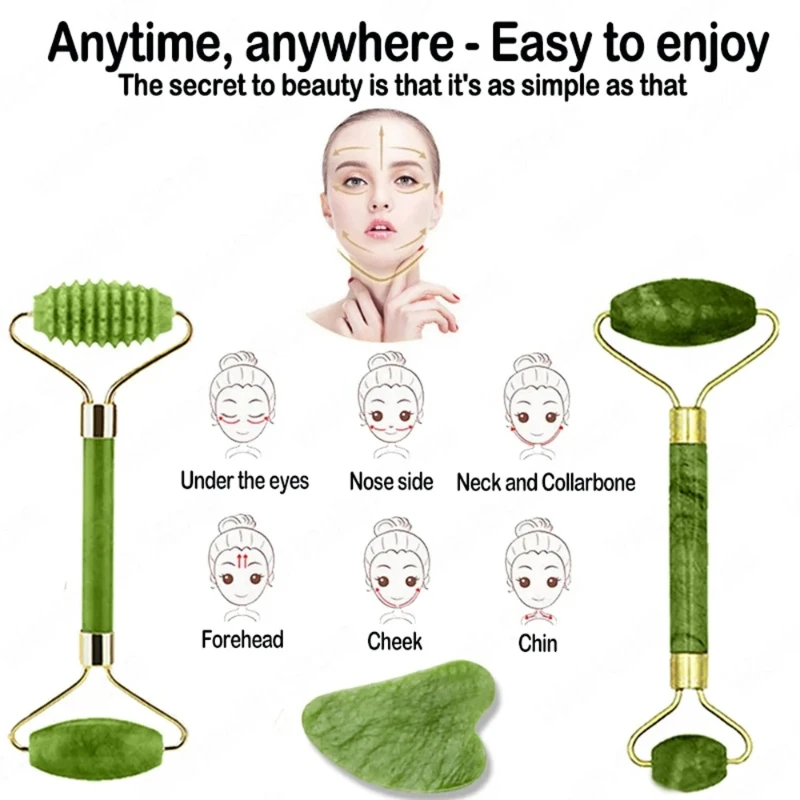 Natural Jade Roller Face Gua S - Jade Roller Stone recension och pris